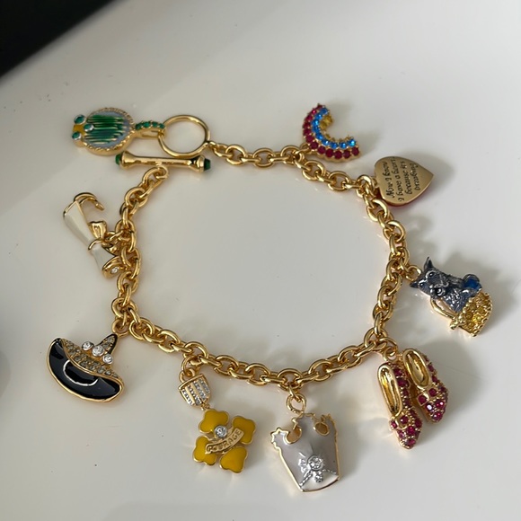 Bradford Exchange WIZARD of OZ Gold Plated Multi Color Sparkly Charm Bracelet - Picture 3 of 5